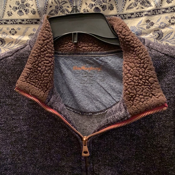 2 ORIGINAL WEATHERPROOF VINTAGE fleece pullover sweaters with quarter zipper - Picture 3 of 5